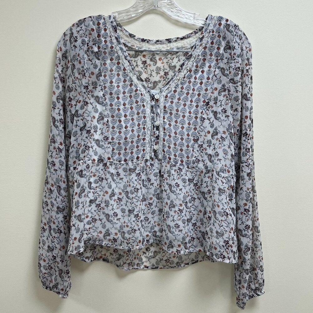 Hollister Paisley Floral Long Sleeve Blouse
